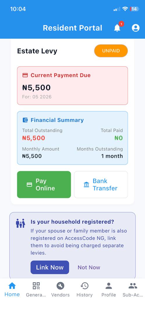 Levy & payments